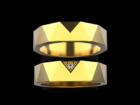 Wedding ring model 622 3D Print Model