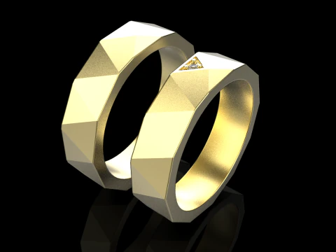 Wedding ring model 622 3D Print Model
