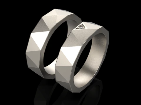 Wedding ring model 622 3D Print Model