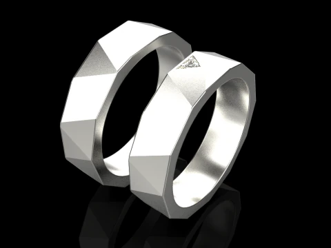 Wedding ring model 622 3D Print Model