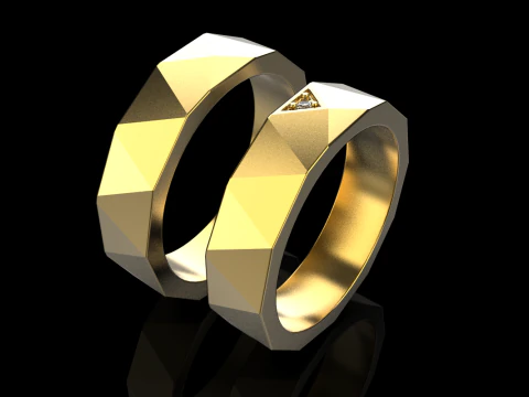 Wedding ring model 622 3D Print Model