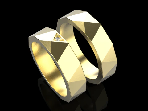 Wedding ring model 622 3D Print Model