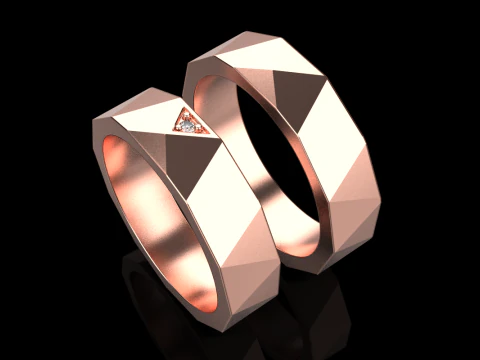 Wedding ring model 622 3D Print Model