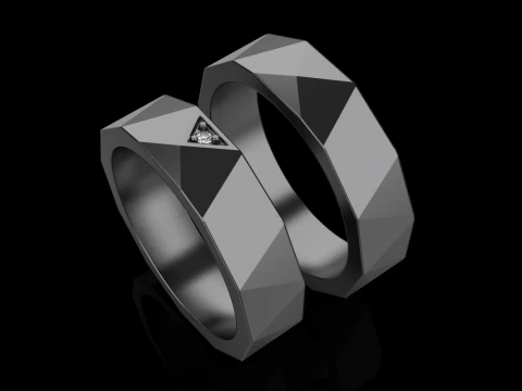 Wedding ring model 622 3D Print Model