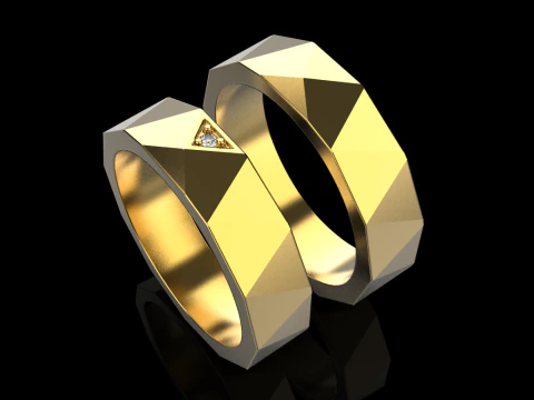 Wedding ring model 622 3D Print Model