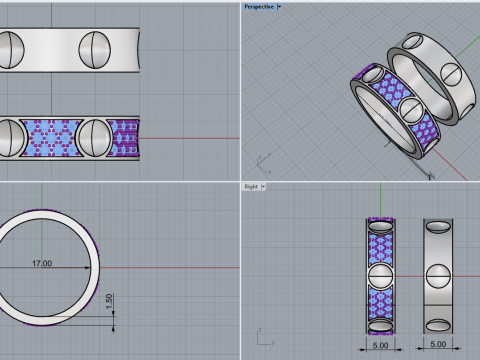 Wedding rings model 621 3D Print Model