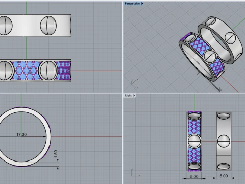 Wedding rings model 621 3D Print Model