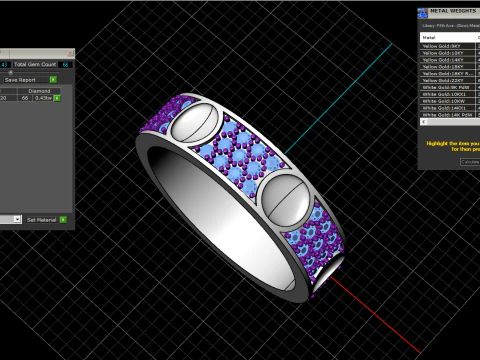Wedding rings model 621 3D Print Model