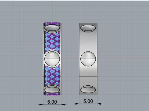 Wedding rings model 621 3D Print Model