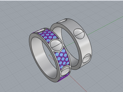 Wedding rings model 621 3D Print Model
