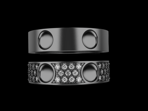 Wedding rings model 621 3D Print Model