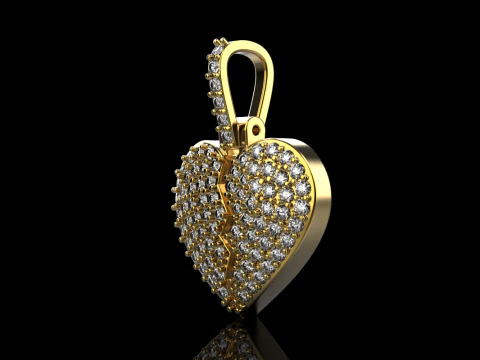 Heart pendant model 620 3D Print Model
