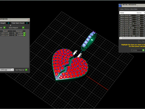Heart pendant model 620 3D Print Model