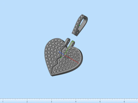 Heart pendant model 620 3D Print Model