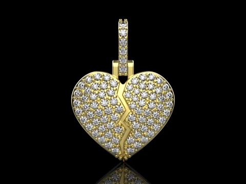 Heart pendant model 620 3D Print Model