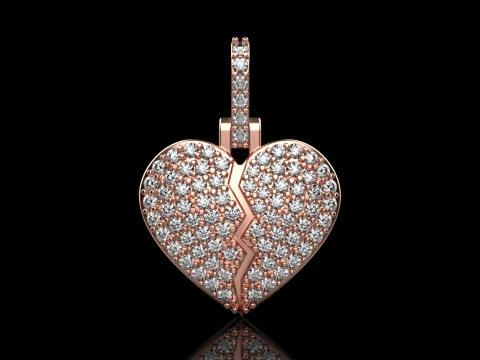 Heart pendant model 620 3D Print Model
