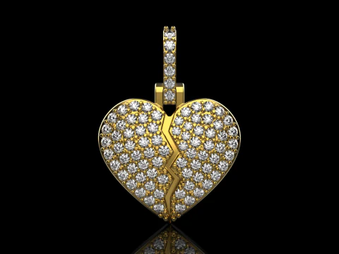 Heart pendant model 620 3D Print Model