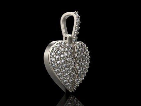 Heart pendant model 620 3D Print Model