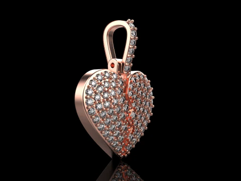 Heart pendant model 620 3D Print Model
