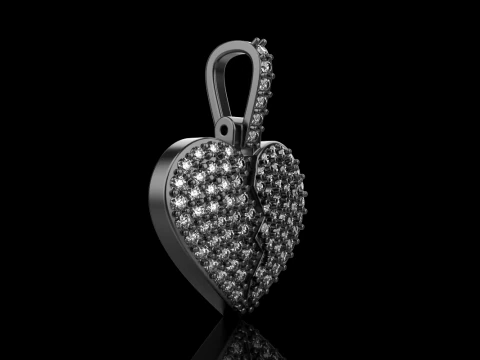 Heart pendant model 620 3D Print Model