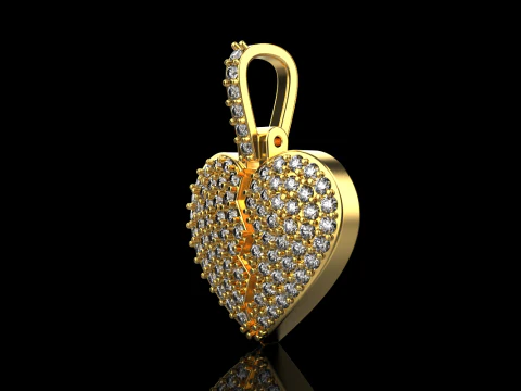 Heart pendant model 620 3D Print Model