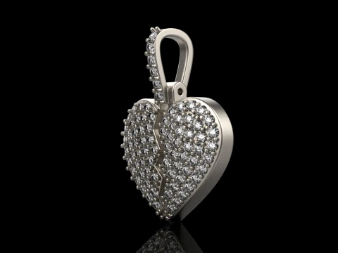 Heart pendant model 620 3D Print Model