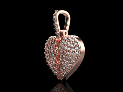 Heart pendant model 620 3D Print Model
