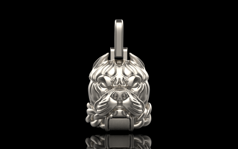 Pendentif Pitbull mod&egrave;le 619 Modèles 3D en vedette .c4d .max .obj .3ds .fbx .stl .blend 