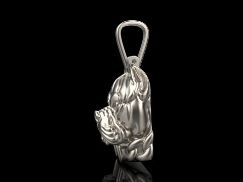 Pendentif Pitbull mod&egrave;le 619 Modèles 3D en vedette