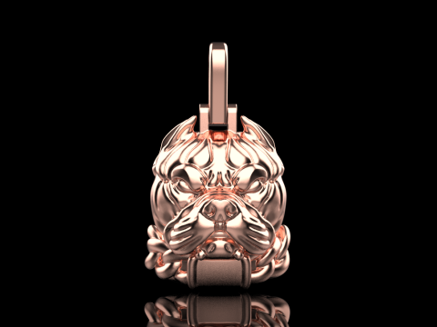 Pendentif Pitbull mod&egrave;le 619 Modèles 3D en vedette