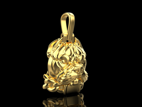 Pendentif Pitbull mod&egrave;le 619 Modèles 3D en vedette