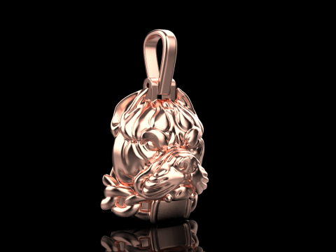 Pendentif Pitbull mod&egrave;le 619 Modèles 3D en vedette