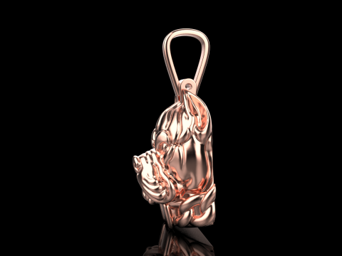 Pendentif Pitbull mod&egrave;le 619 Modèles 3D en vedette