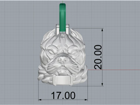 Pitbull pendant model 619 3D Print Model
