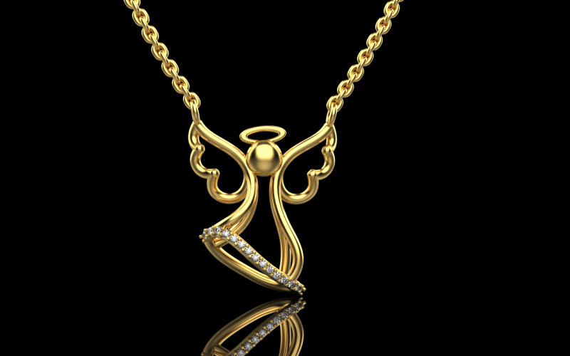 एंजेल पेंडेंट मॉडल 618 3D प्रिंट मॉडल .c4d .max .obj .3ds .fbx .stl .blend 