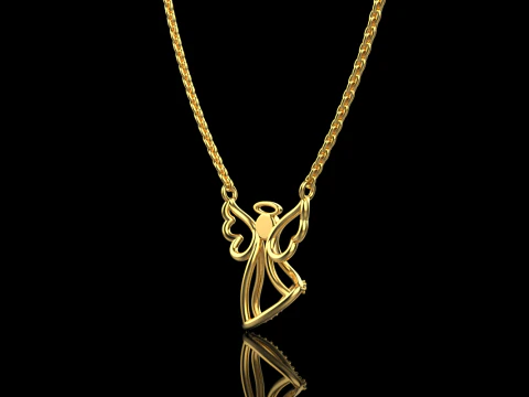 Angel pendant model 618 3D Print Model