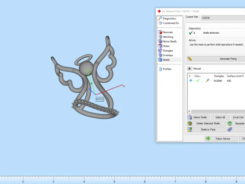 Angel pendant model 618 3D Print Model