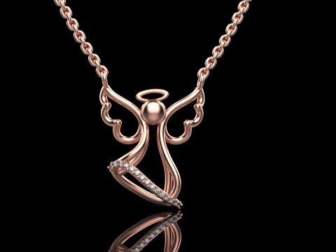 Angel pendant model 618 3D Print Model