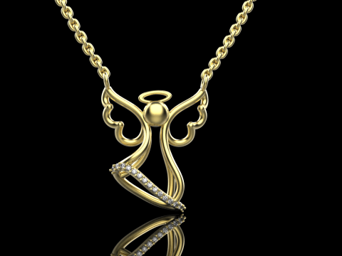 एंजेल पेंडेंट मॉडल 618 3D प्रिंट मॉडल