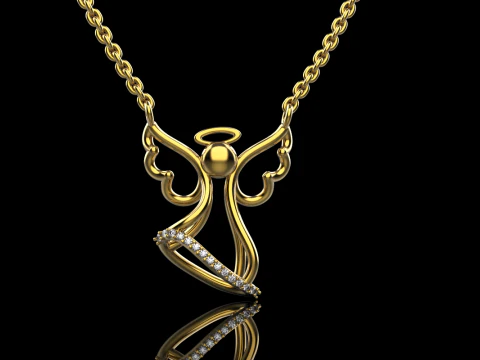 Angel pendant model 618 3D Print Model