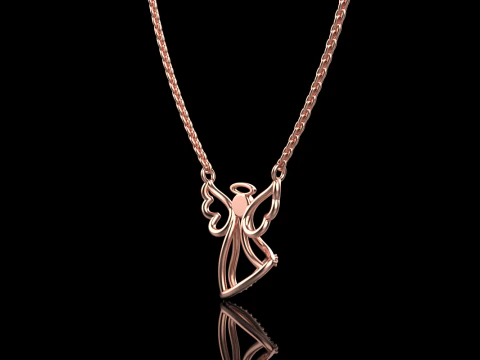 Angel pendant model 618 3D Print Model