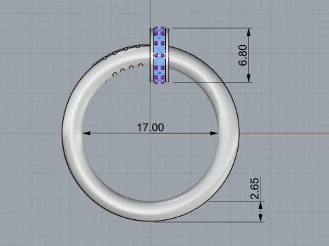 Wedding ring model 617 3D Print Model