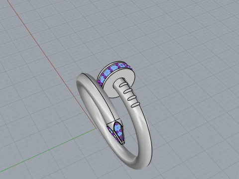 Wedding ring model 617 3D Print Model