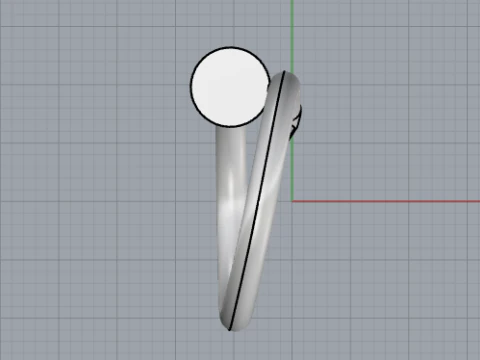 Wedding ring model 616 3D Print Model