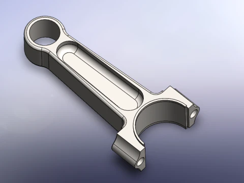 Printable Piston and connecting rod 3D Model