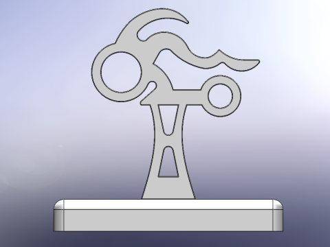 Printable Motorcycle Trophy 3D Print Model