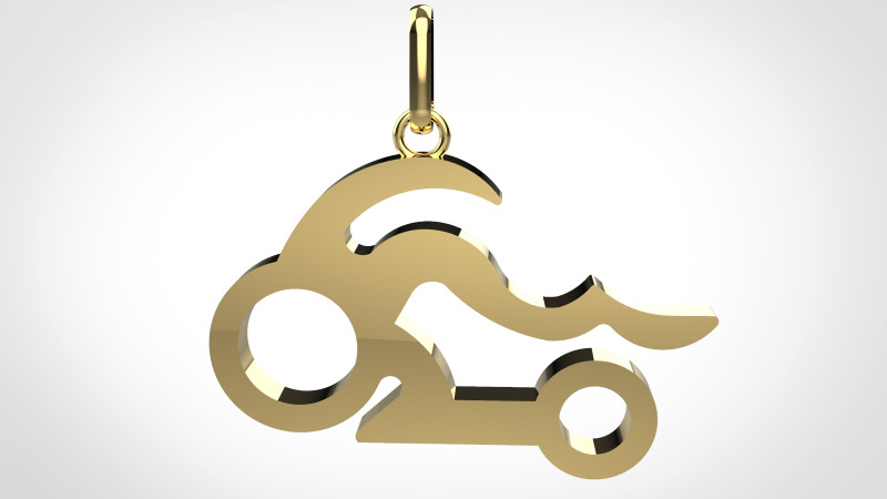 Motorcycle Pendant 3D 模型 .c4d .max .obj .3ds .fbx .stl .blend 