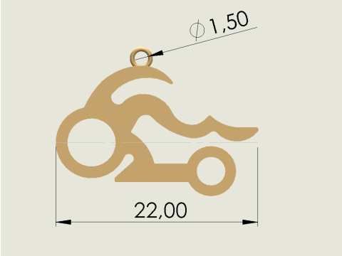 Motorcycle Pendant 3D 模型