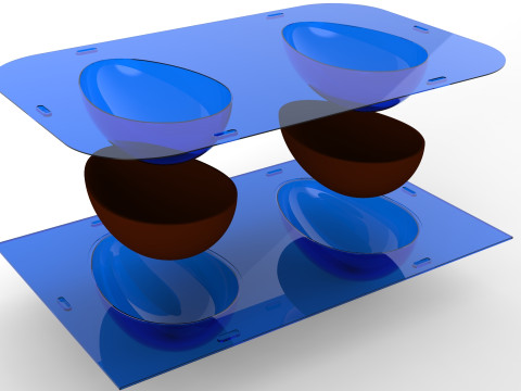 3 Easter egg molds Modello di stampa 3D
