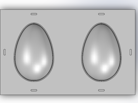 3 Easter egg molds 3D-Druckmodell